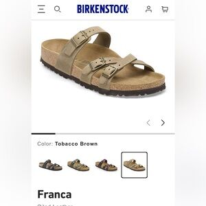 Birkenstock Brown Double-Strap Sandals- only worn one time